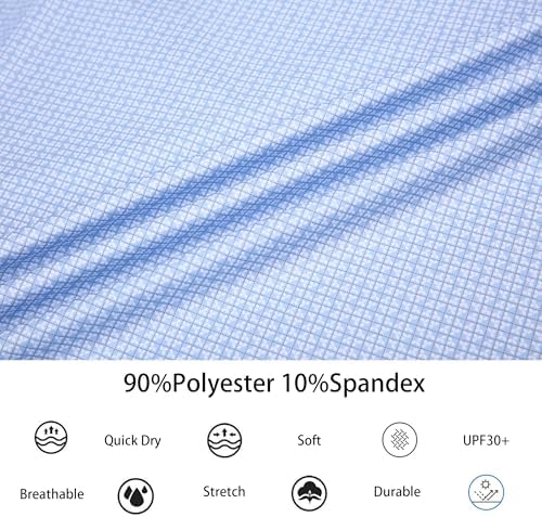 Alex Vando Mens Golf Shirt Moisture Wicking Classic Print Golf Shirts - Image 6