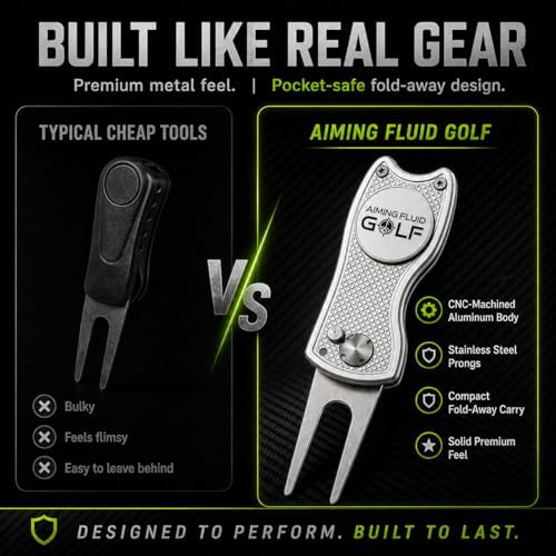 Golf Divot Repair Tool — 5-in-1 Golfing Ball Marker, Pitch Mark Repair - Image 5