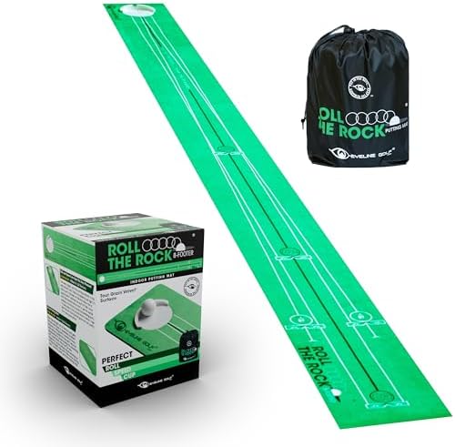 EyeLine Golf - Roll The Rock Putting Mat - Have Fun Perfecting Stroke, Speed by EyelineGolf