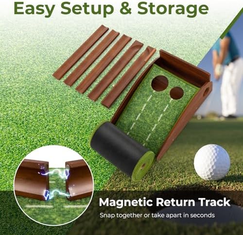 Goplus Golf Putting Mat, 10FT Putting Green Practice Training Aid - Image 5