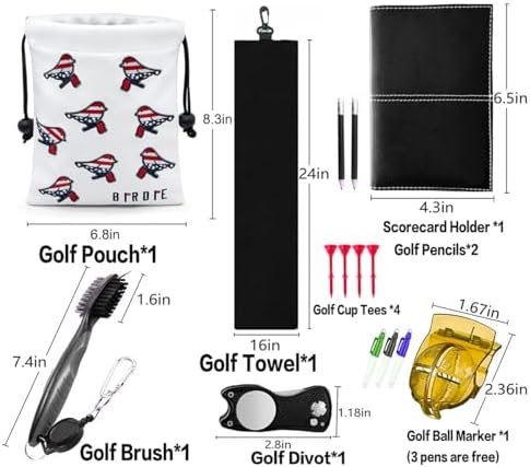 Golf Valuables Pouch Bag with Drawstrings Closure - Image 4