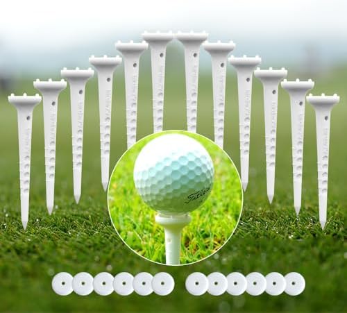 BIRDIE79 Big Easy Golf Tees, 0.75" Big Head, Adjustable Height, 12 Pack. by Birdie79Golf