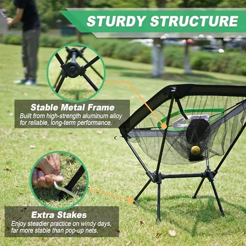 SENSECLUB Foldable Chipping Net & Floating Green, Indoor Golf Practice Chipping - Image 3