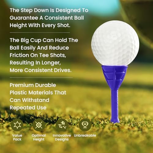 Unbreakable Plastic Golf Tees 3 1/4 Inch 20/40 Pack - Image 4