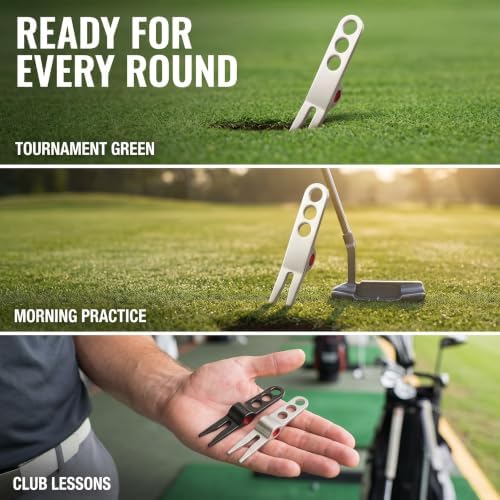 Silver Golf Ball Fork Pivot Divot Repair Tool Compatible Divot Tools - Image 6