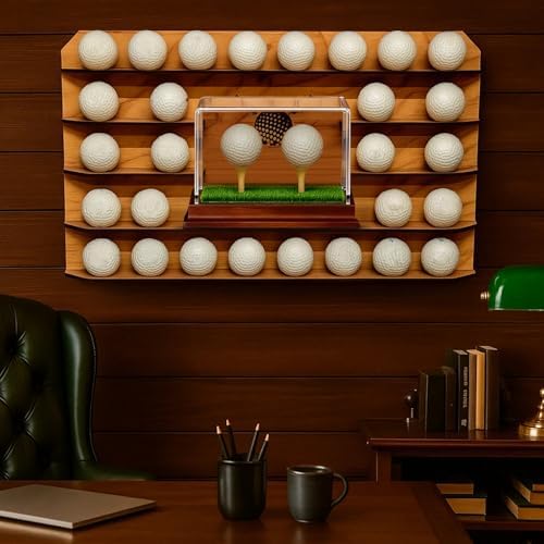 Weysat Golf Ball Display Case 2 in 1 Golf Ball Holder Stand Clear Acrylic - Image 6