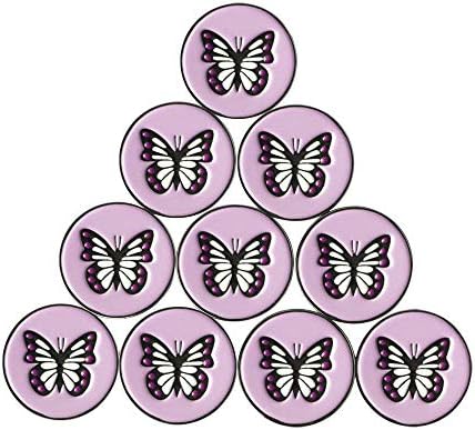 Lot of 10 Golf Ball Markers Assorted Patterns by PINMEI