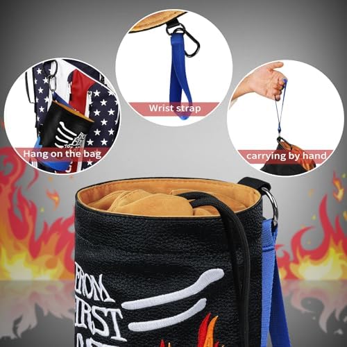 Craftsman Golf Black Blue Rock Style Skull Valuables Bag Pouch - Image 4