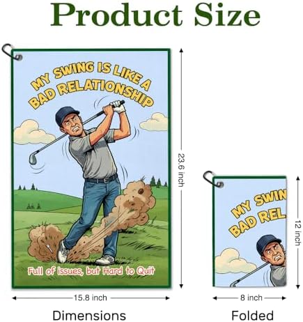 My Swing is Like A Bad Relationship Golf Towel - Image 2