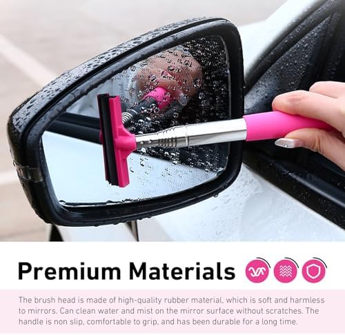 CouTun Car Side Mirror Squeegee, Retractable Car Rearview Mirror Wiper - Image 5
