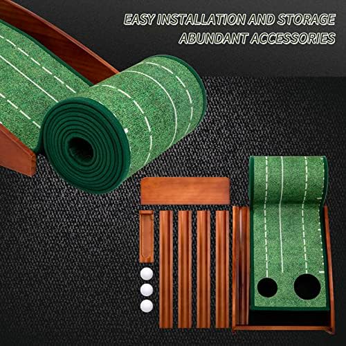 YOUCZON Putting Green Indoor, Golf Putting Mat, Premium Crystal Velvet Surface - Image 6