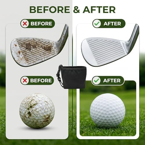 1 Pack Black Golf Club & Ball Cleaning Bag - Image 4