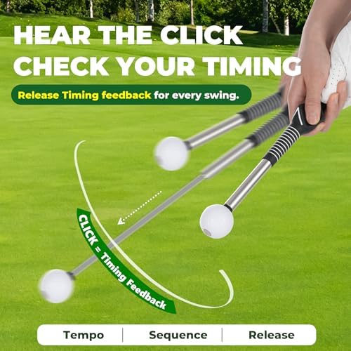 5-in-1 Retractable Golf Swing Trainer, Training Aid - Image 6