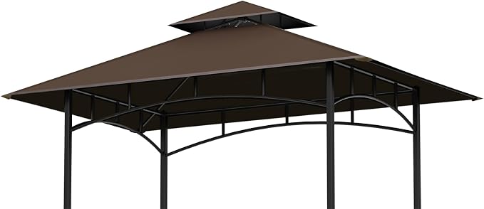 Grill Gazebo Canopy Replacement, 5 x 8 Ft, UV Resistant, Water Resistant by OIPUNSHLE