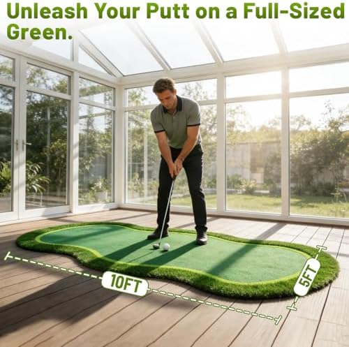 Bearwill Golf Putting Green, 5 x 10ft Golf Practice Putting Mat - Image 3