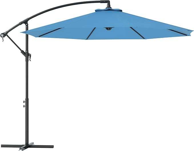 Outsunny 10' Cantilever Hanging Tilt Offset Patio Umbrella | UV & Water by Outsunny