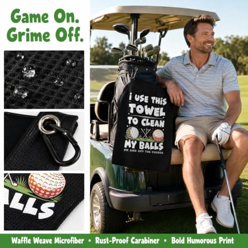 1pcs Custom Logo Golf Towel, Portable Golf Ball Cleaning Towel - Image 2