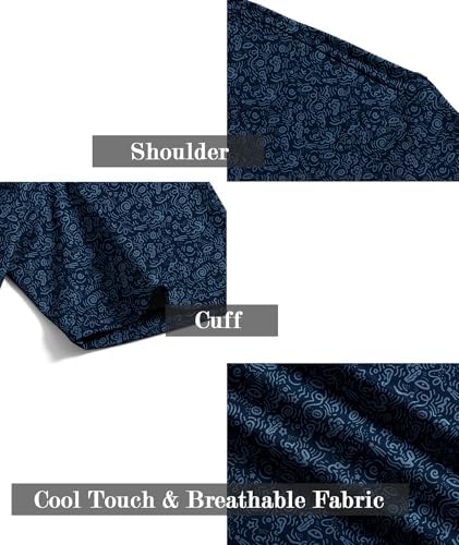 ZITY Men's Golf Shirts Short Sleeve Print Patterns Casual Collared Polo - Image 5