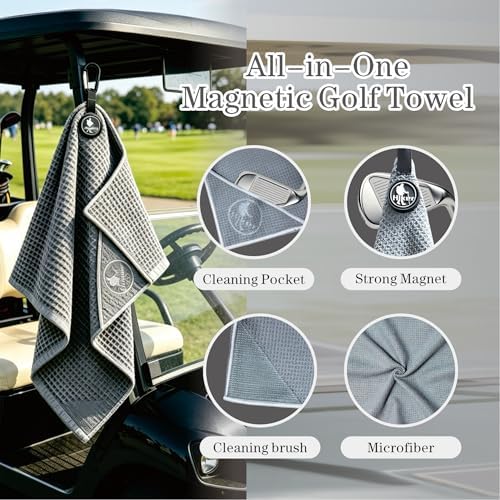 Hiker 20" x 20" Ultra Absorbent Microfiber Large Magnetic Golf Towel - Image 2