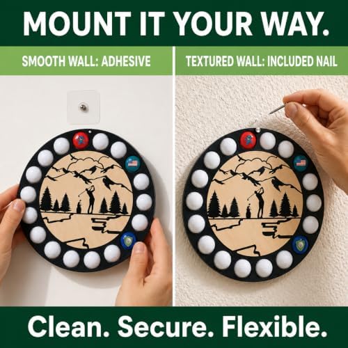 Circular Golf Ball Case Display, Golf Ball Display Case Wall Mount - Image 6