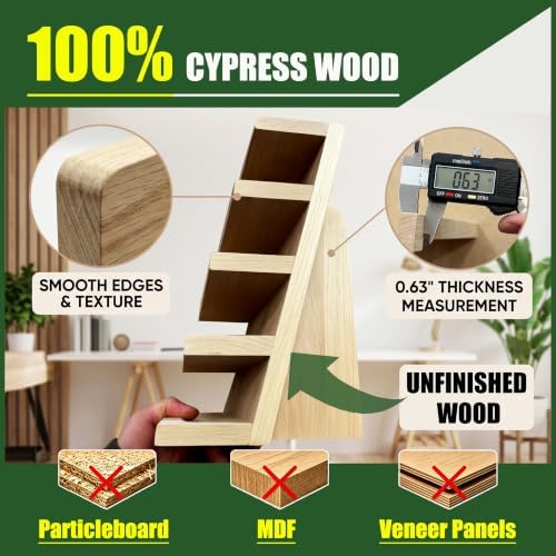 100% Solid Cypress Wood Golf Ball Display Case - Image 5