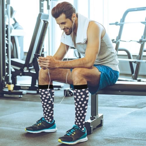 White Baseballs Stitching Compression Sock - Image 6