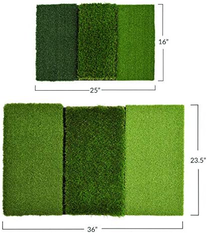Rukket Tri-Turf Golf Hitting Mat Attack, Portable Driving, Training Aids - Image 4