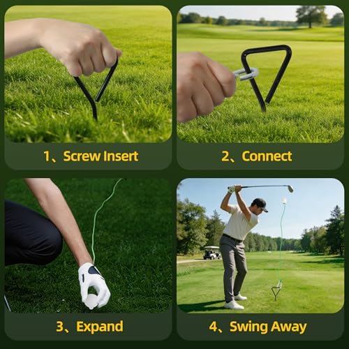 Golf Swing Trainer with Rope & Ball Backyard Practice Aid - Image 5
