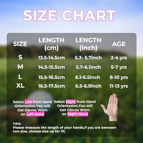 AIGEVTURE Kids Golf Gloves Junior Breathable Golf Gloves - Image 7
