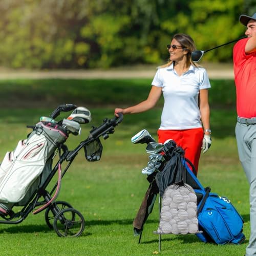 Grevosea 4 Pcs Mesh Bags with Drawstring, Nylon Mesh Golf Ball Bag Golf Storage - Image 5