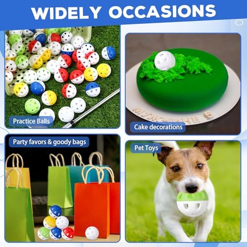 Junkin 50 Pack Practice Golf Balls Limited Flight Plastic Impact Golf Balls - Image 6