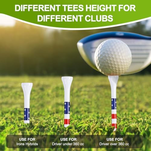 Golf Tees 3-1/4" Durable Bamboo Tees 100 Pack, Friendly Biodegradable Material - Image 4