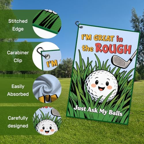 I'm Great in The Rough Golf Towel - Image 3