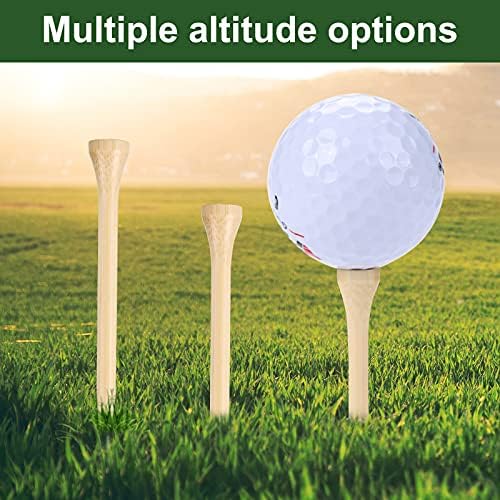 Golf Tees Durable Bamboo Tees 100Pcs 100Pcs 3-1/4" Friendly Biodegradable - Image 2