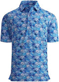 Alex Vando Mens Golf Shirt Moisture Wicking Print Performance Polo Shirt by AlexVando