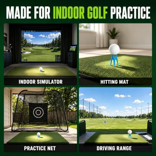 Golf Simulator Tees, 49 Pack 4 Mixed Sizes Plastic Golf Mat Tees, Indoor - Image 7