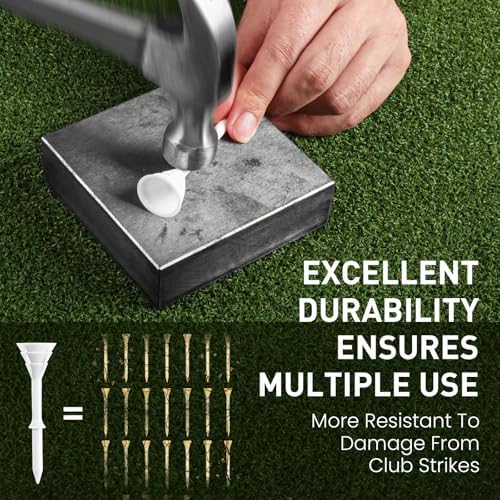 FINGER TEN Unbreakable Golf Tees Plastic 3 1/4 inch 50/100 Pack - Image 3