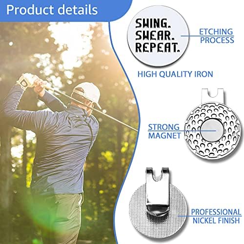 Men Golf Ball Marker with Magnetic Hat Clip, Funny Golf Accessories Gifts - Image 3