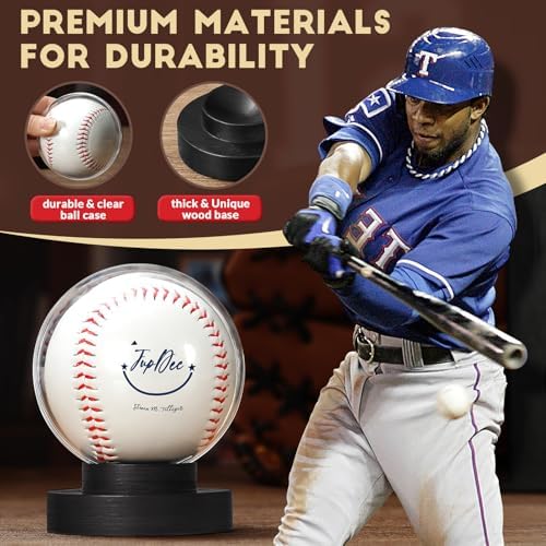 JupDec Baseball Display Case, Round Clear Ball Holder - Image 3