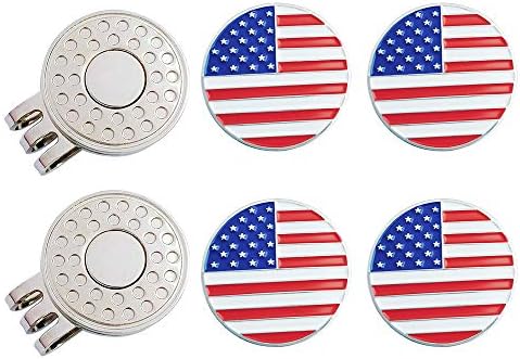 Golf Ball Markers with Hat Clips Value Sets by GOLTERS