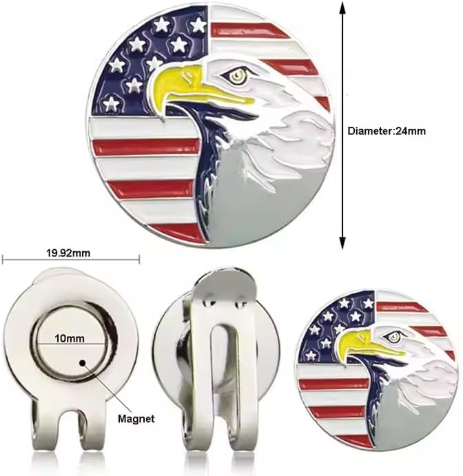 USA Flag & Patriotic Golf Ball Markers - Image 3