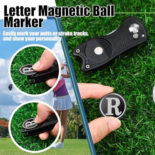 Golf Divot Repair Tool with Letter Ball Marker Custom Monogrammed Initial Green - Image 6