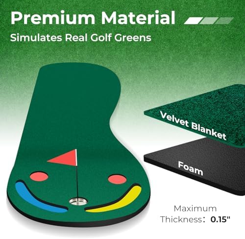 Tangkula 10 FT x 3 FT Golf Putting Green, Golf Putting Mat - Image 3