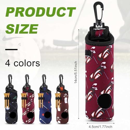 Chivao 4 Pcs Golf Ball Holder, Golf Tee Pouch - Image 2