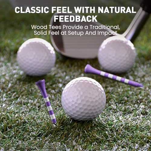 FINGER TEN Golf Tees Wood 2 3/4" 3 1/4" 50/120 Count - Image 4