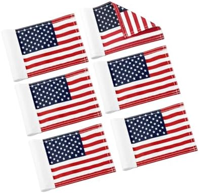 KINGTOP USA Mini Golf Flags, 6 x 8 in, Double-Sided, 6 Pack by KingtopGolf