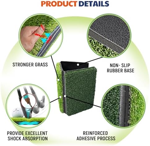 JAYA Golf Hitting Mat with Heavy Rubber Base, Foldable Golf Practice Mat - Image 4