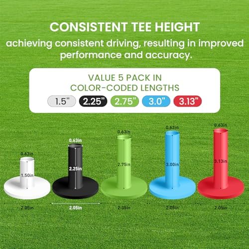 FINGER TEN Rubber Golf Tees for Mats 5 Pack - Image 2