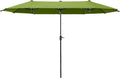 13 ft Large Double-Sided Patio Umbrella, Outdoor Umbrella, Lime | HERA'S PALACE by HERASPALACE