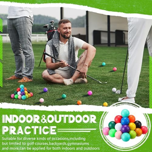 Vinsot 48 Pcs Golf Balls Bulk Solid Rubber Golf Soft Training Balls - Image 4